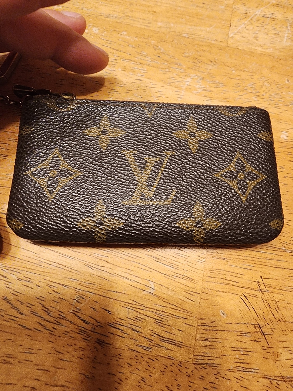 Louis Vuitton Monogram Key Pouch in Brown with Silver-Tone Hardware - Picture 8 of 15